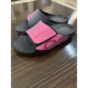 OOFOS OOAHH SPORT FLEX SANDAL Pink Gradient unisex W9 M7